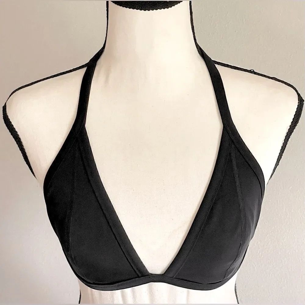 New! PINK by Victoria’s Secret, Wireless, Black, Swim Top. Size Small.